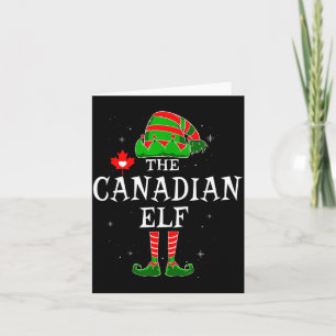 The Canadian Elf Group Matching Family Christmas C Card