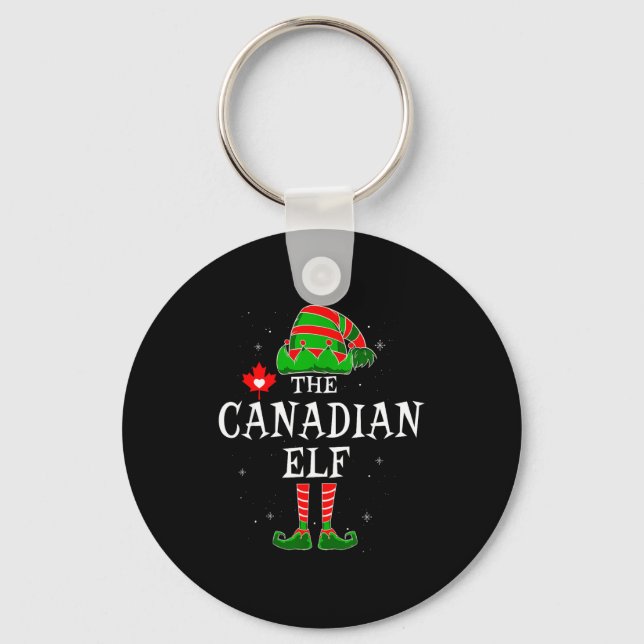 The Canadian Elf Group Matching Family Christmas C Keychain (Front)