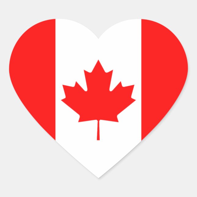 The Canadian Flag, Canada Heart Sticker (Front)