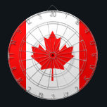 The Canadian Flag - Canada Souvenir Dartboard<br><div class="desc">The Canadian Flag - Canada Souvenir is a great gift for those who love Canada or those who have a Canadian heritage. Colours,  red and white with Canadian red maple leaf.</div>