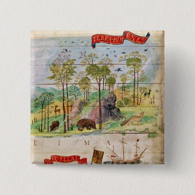 The Canadian Forest 2 Inch Square Button (Front)