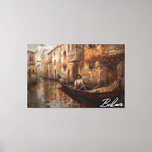 The Canal View, by artist Bella Catza Canvas Print