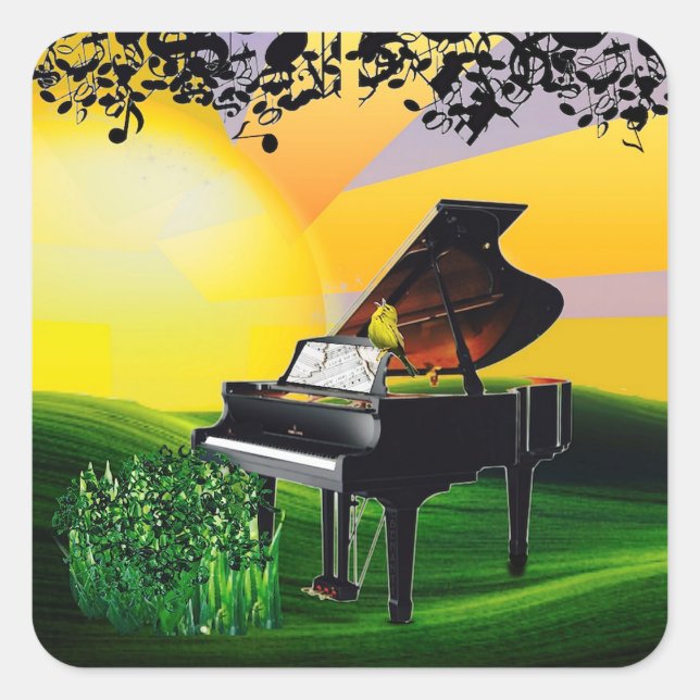 THE CANARY AT SUNRISE! SQUARE STICKER (Front)