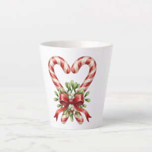 The Candy Cane Heart Latte Mug