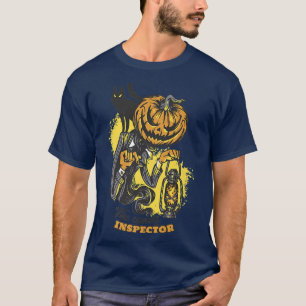 The Candy Inspector Funny Halloween Quote Pumpkin T-Shirt