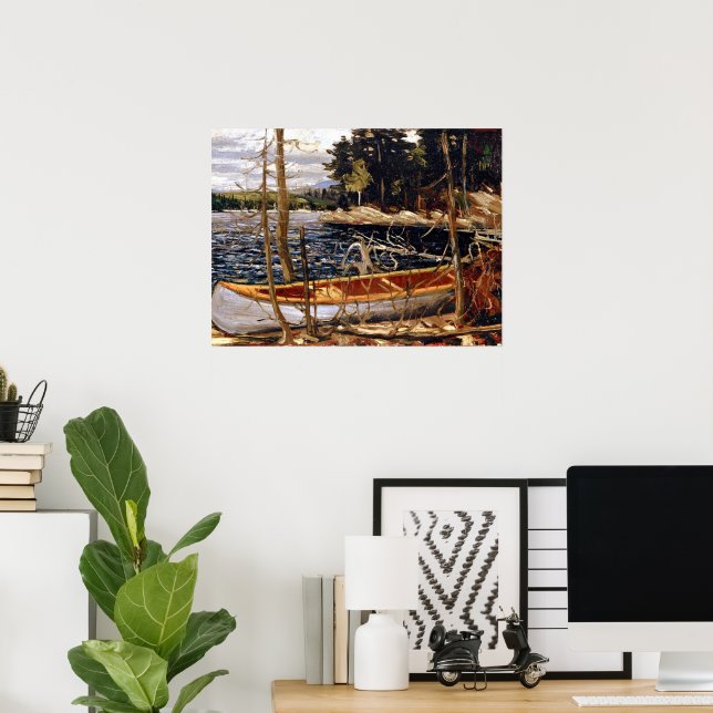 The Canoe, fine art by Tom Thomson, Poster (Home Office)