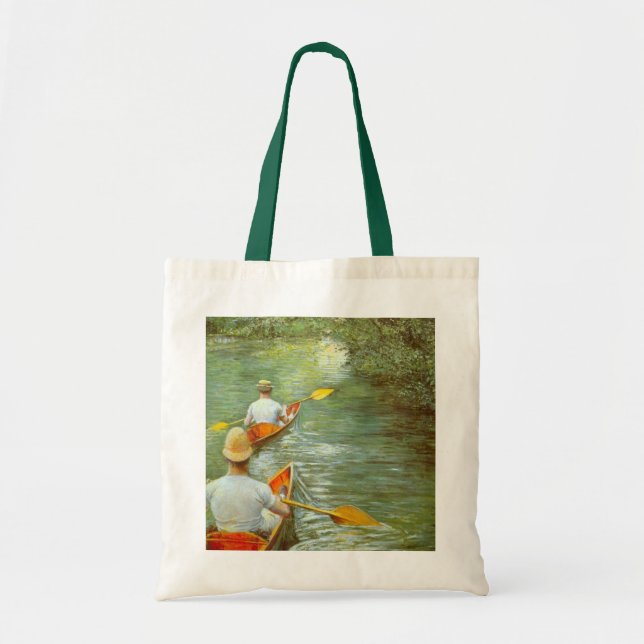 The Canoes, Perissoires by Gustave Caillebotte Tote Bag (Front)