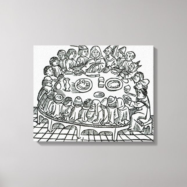The Canterbury Pilgrims Canvas Print (Front)
