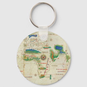 The Cantino Planisphere World Map (1502) Keychain