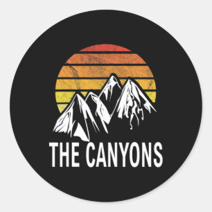 The Canyons Utah Usa Ski Resort Snowboarding Classic Round Sticker