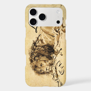 THE CAPE LION LYING DOWN, Sepia ,Black Monogram
