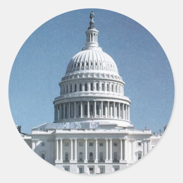 The Capitol Dome Classic Round Sticker (Front)