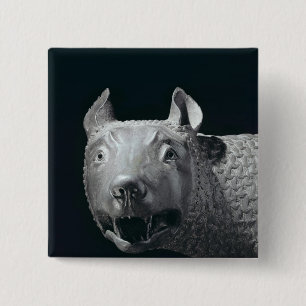 The Capitoline She-Wolf 2 Inch Square Button