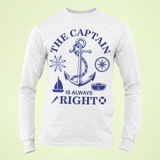 The Captain is always Right - Captain Funny - Navy T-Shirt