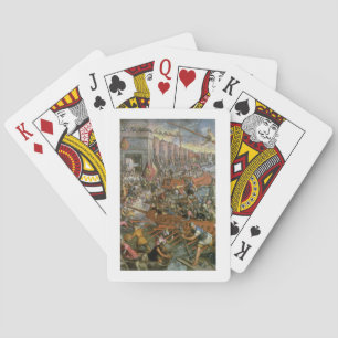 The Capture of Constantinople in 1204 (oil on canv Playing Cards