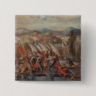 The Capture of Guatemoc 2 Inch Square Button