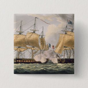The Capture of La Clorinde, February 26th 1814, en 2 Inch Square Button