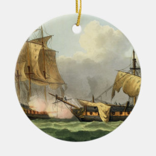 The Capture of La Vengeance, August 21st 1800, eng Ceramic Ornament
