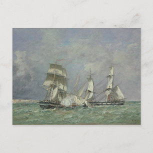 The Capture of the 'Petit Rodeur', 1878 (oil on ca Postcard
