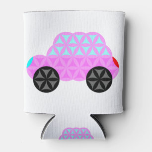 The Car Of Life - Sacred Shapes A3.Pink. Can Cooler