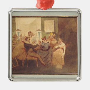 The Card Game, after 1830 Metal Ornament