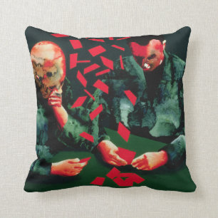 The Card Players 1987 Throw Pillow
