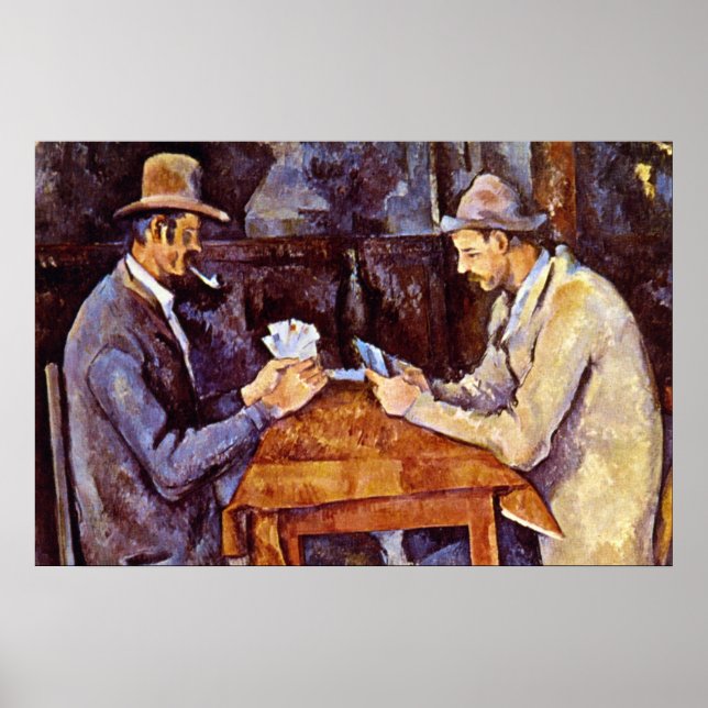 The Card Players by Paul Cezanne Poster (Front)