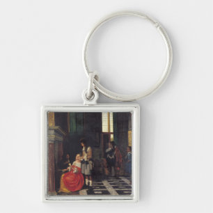 The Card Players, c.1663-65 Keychain