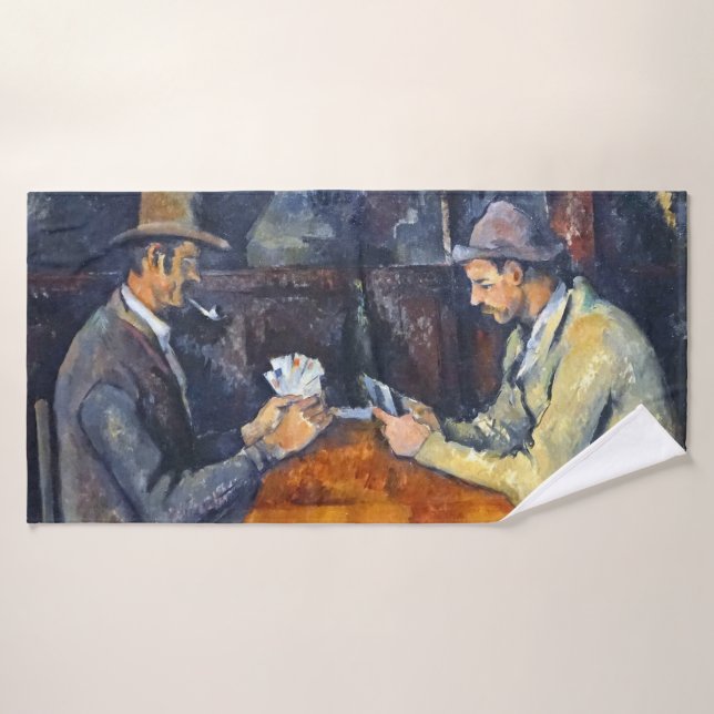 The Card Players, Cezanne Bath Towel (Bath Towel)