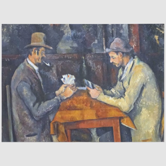 The Card Players, Cezanne Tissue Paper (Front)