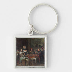 The Card Players Keychain