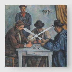 The Card Players Square Wall Clock
