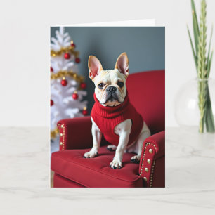 The card shows a cream-colored French Bulldog