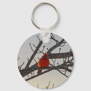 The Cardinal In The Morning Keychain
