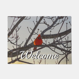 The Cardinal In The Morning Welcome Doormat