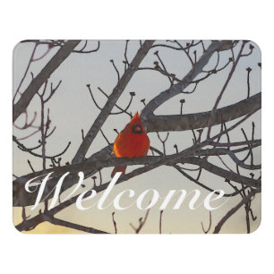 The Cardinal In The Morning Welcome Sign