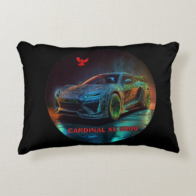 The Cardinal XL5000 Elite Sports Car Accent Pillow (Front)