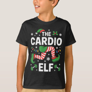 The Cardio Elf Funny Fitness Christmas Gym Workout T-Shirt
