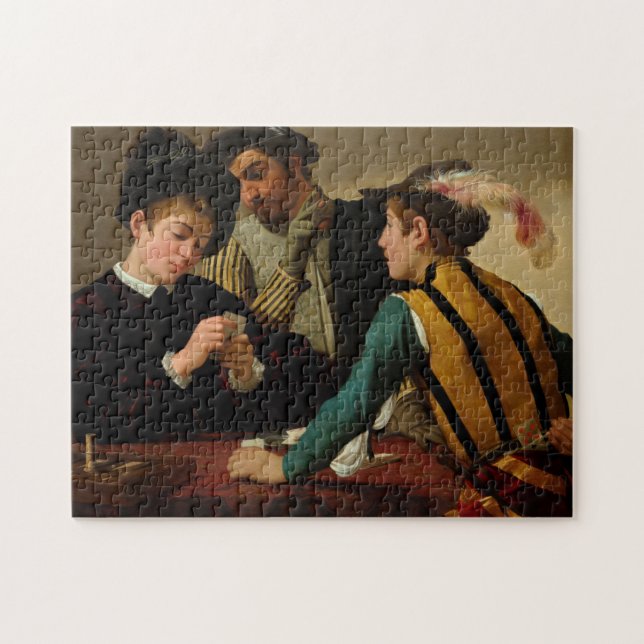 The Cardsharps, 1595 by Caravaggio Jigsaw Puzzle (Horizontal)