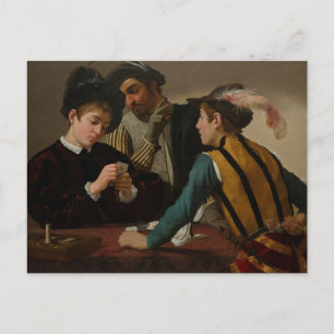 The Cardsharps by Caravaggio Postcard