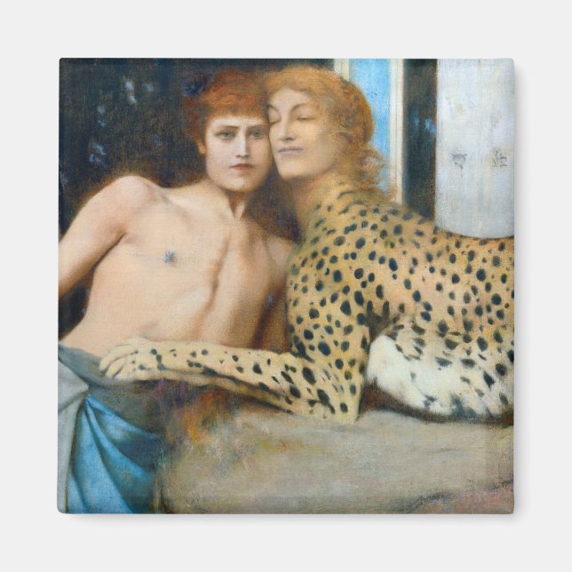 The Caresses, Fernand Khnopff Magnet (Front)