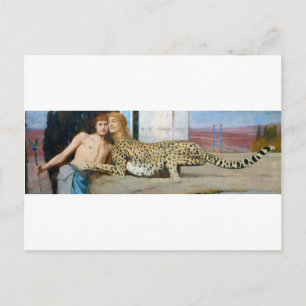 The Caresses, Fernand Khnopff Postcard