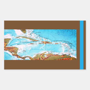 The Caribbean (map) Sticker