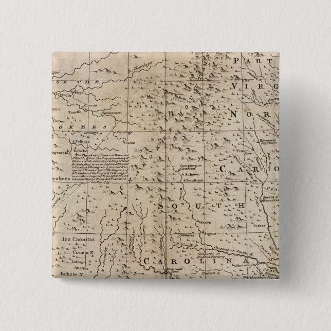 The Carolinas and Georgia 2 Inch Square Button (Front)