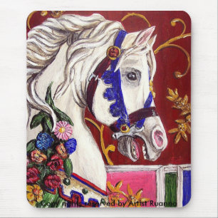 The Carousel Horse Mouse Pad