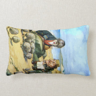 The Carpenter and Walrus in Wonderland Lumbar Pillow