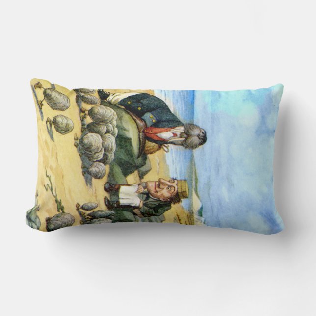 The Carpenter and Walrus in Wonderland Lumbar Pillow (Front)