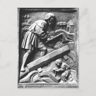 The Carpenter, detail from an altarpiece Postcard