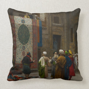 The Carpet Merchant, c.1887 (oil on canvas) Throw Pillow