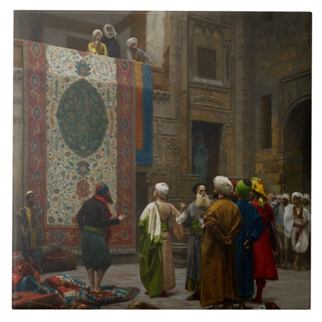 The Carpet Merchant, c.1887 (oil on canvas) Tile (Front)